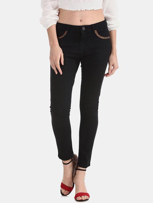 women black slim fit denim jean - 20419976 - Very Small Image - 1