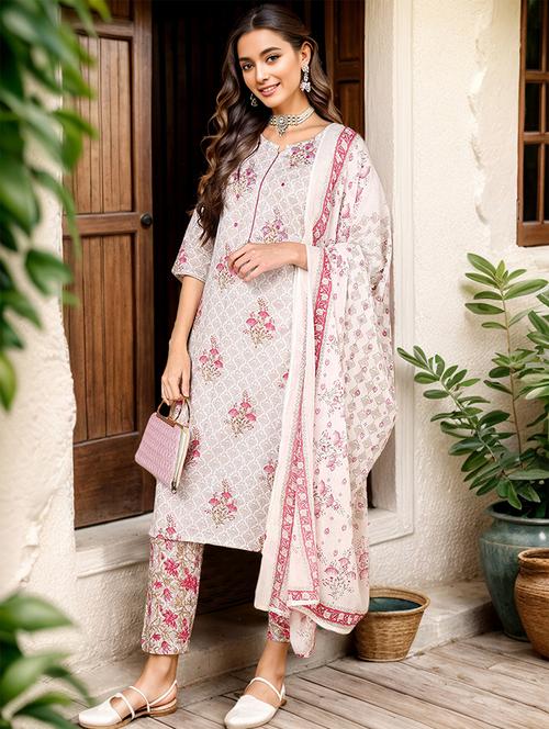 floral printed suit set - 20420492 - Very Small Image - 1
