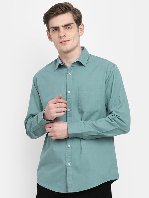 men cotton long sleeve casual shirt - 20420536 - Very Small Image - 1