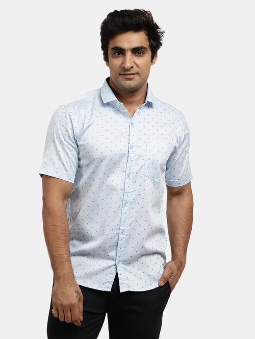 light blue satin casual shirt - 20420539 - Very Small Image - 1
