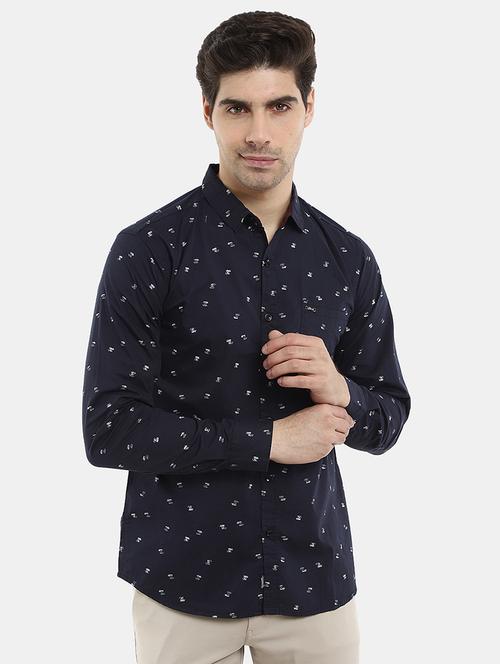 men's black printed casual shirt - 20420707 - Very Small Image - 1