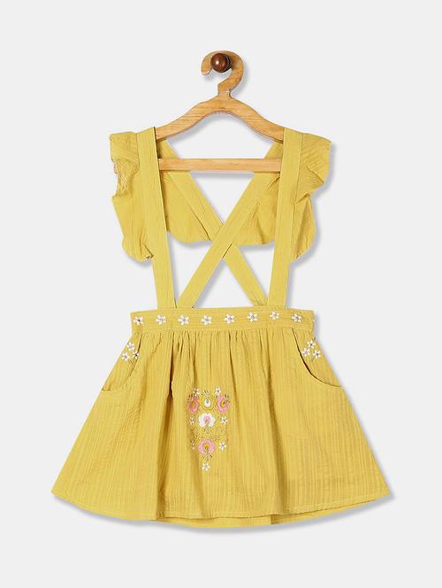 yellow cotton a-line skirt - 20420928 - Very Small Image - 1