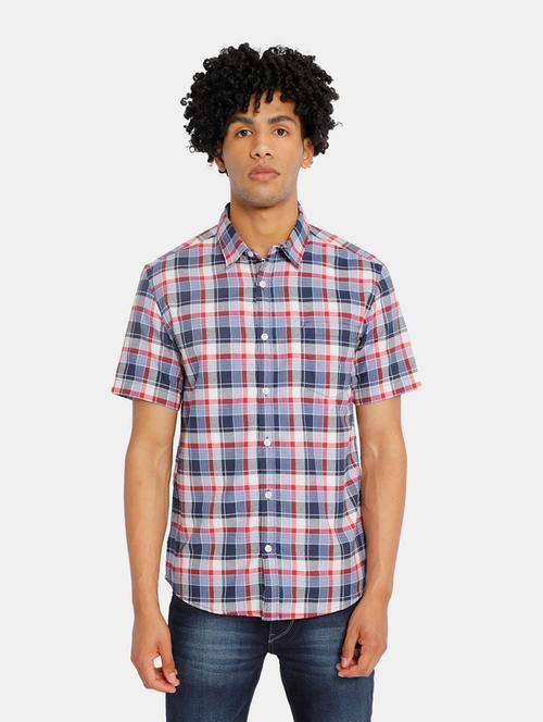 men's multi colored casual check shirt - 20421262 - Very Small Image - 1