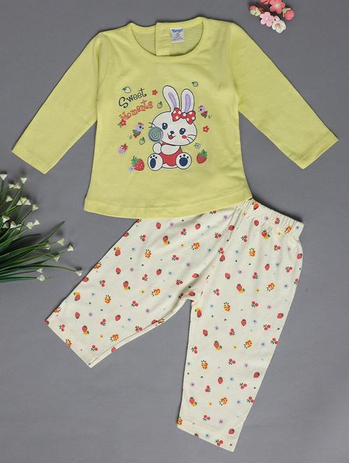 kids cotton full length twin sets - 20421321 - Very Small Image - 1