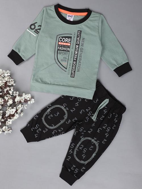 kids cotton full length twin sets - 20421335 - Very Small Image - 1