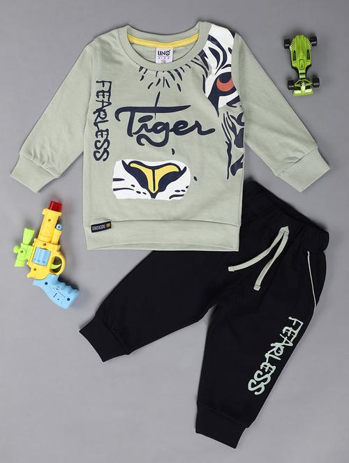 kids cotton full length twin sets - 20421338 - Very Small Image - 1