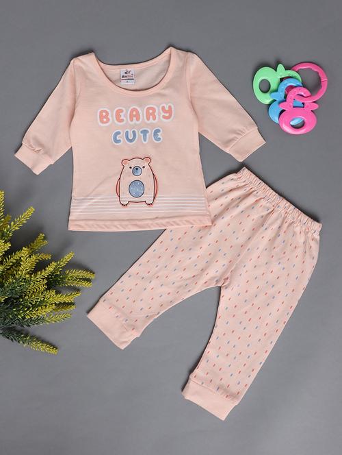 kids cotton full length twin sets - 20421342 - Very Small Image - 1