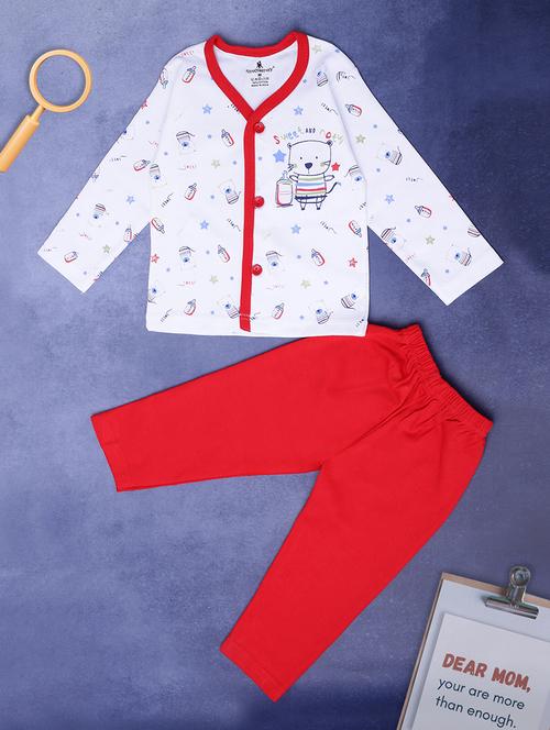 kids cotton full length twin sets - 20421362 - Very Small Image - 1