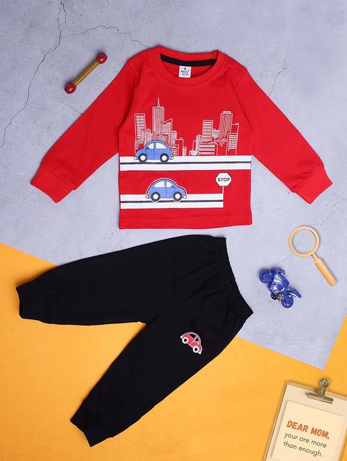 kids cotton full length twin sets - 20421371 - Very Small Image - 1