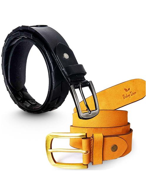 pack of 2 leather belt - 20422166 - Very Small Image - 1