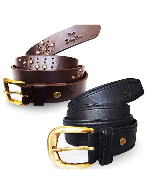 pack of 2 leather belt - 20422174 - Very Small Image - 1