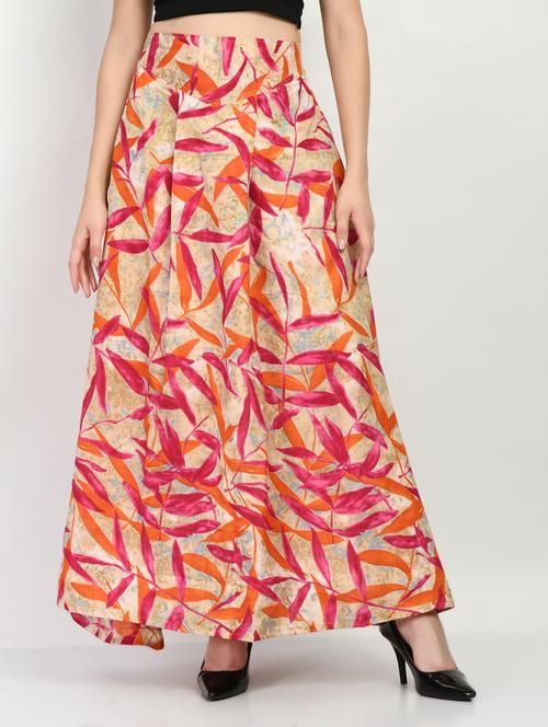 multi colored printed long skirt - 20422415 - Very Small Image - 1
