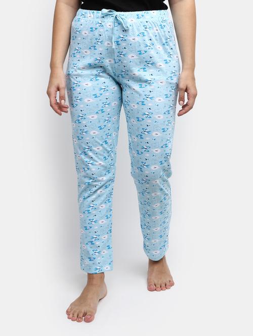 women light blue cotton yoga pants - 20422776 - Very Small Image - 1