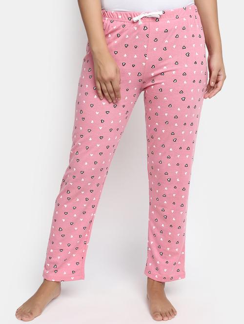 women pink cotton yoga pants - 20422797 - Very Small Image - 1