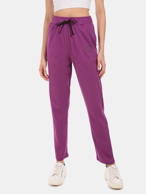 women purple cotton yoga pants - 20422821 - Very Small Image - 1