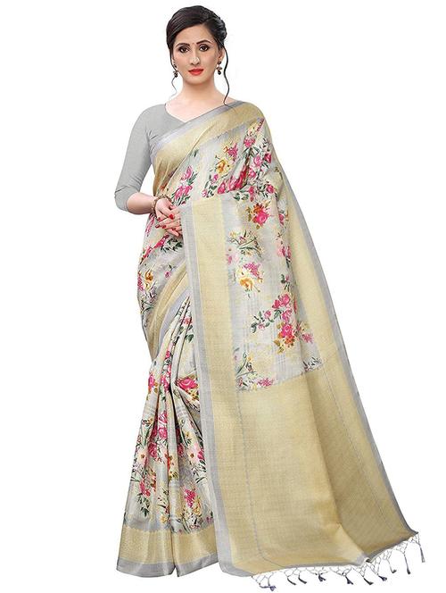 floral printed saree - 20423466 - Very Small Image - 1
