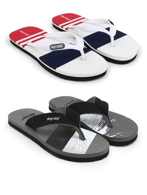 men pack of 2 color block slippers - 20424025 - Very Small Image - 1