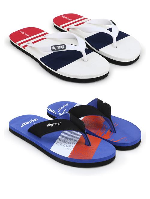 men pack of 2 color block slippers - 20424026 - Very Small Image - 1