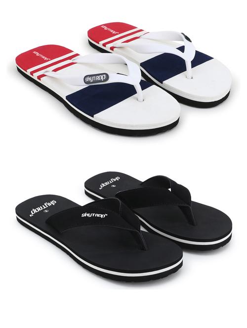 men pack of 2 color block slippers - 20424031 - Very Small Image - 1