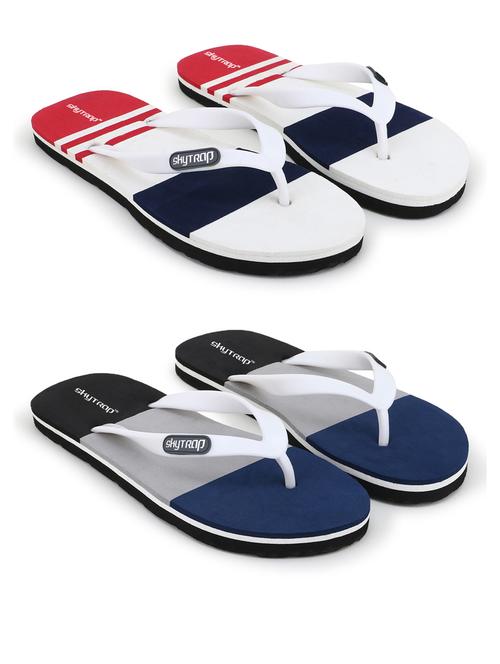 men pack of 2 color block slippers - 20424034 - Very Small Image - 1