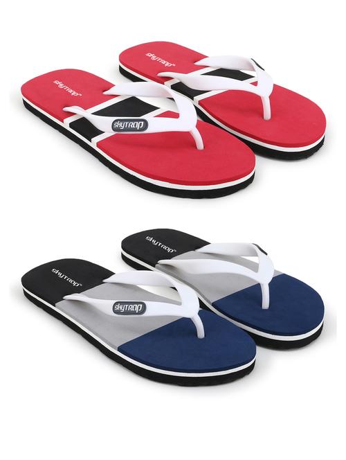 men pack of 2 color block slippers - 20424048 - Very Small Image - 1
