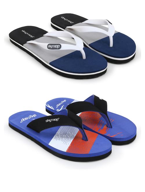 men pack of 2 color block slippers - 20424054 - Very Small Image - 1