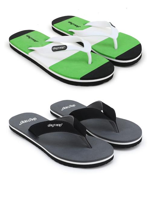 men pack of 2 color block slippers - 20424069 - Very Small Image - 1