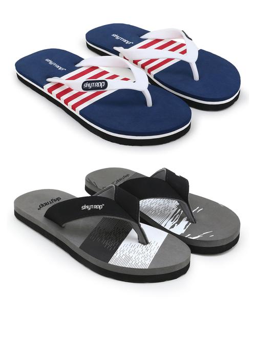 men pack of 2 color block slippers - 20424081 - Very Small Image - 1