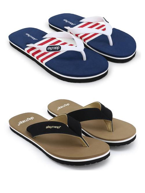 men pack of 2 color block slippers - 20424085 - Very Small Image - 1