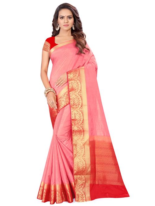 women's self design pink colored saree - 20424699 - Very Small Image - 1