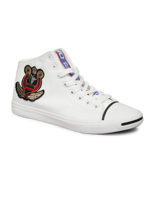 men embellished white lace up sneaker - 20425147 - Very Small Image - 1
