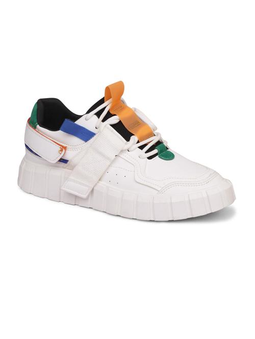 men color block white lace up sneaker - 20425164 - Very Small Image - 1