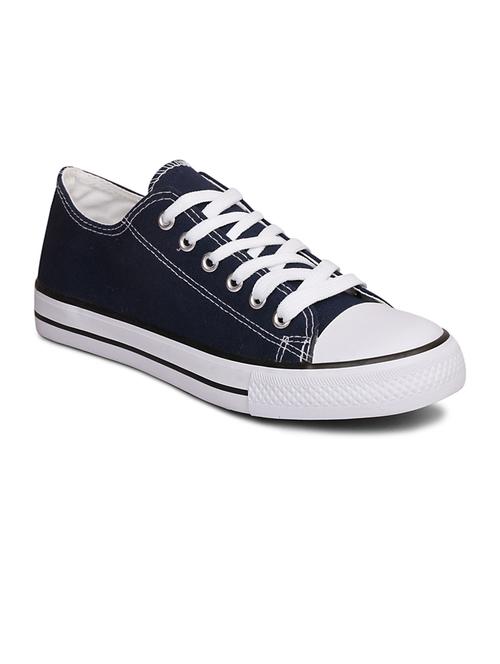 men solid navy blue lace up sneaker - 20425256 - Very Small Image - 1