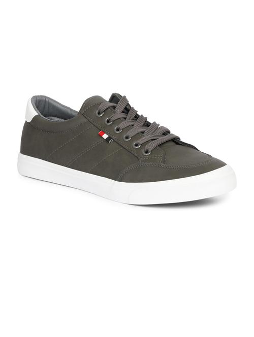 men solid charcoal lace up sneaker - 20425302 - Very Small Image - 1