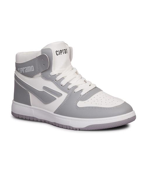 men color block grey high ankle lace up sneaker - 20425355 - Very Small Image - 1