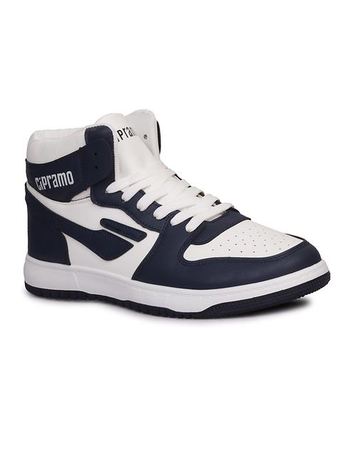 men color block white high ankle lace up sneaker - 20425506 - Very Small Image - 1