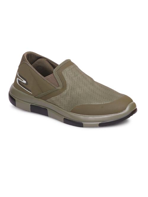 men self designed olive slip on sport shoe - 20425579 - Very Small Image - 1