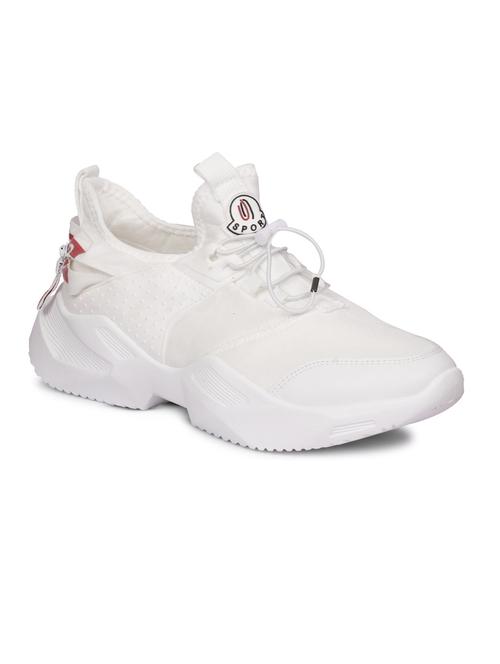 men solid white lace up sport shoe - 20425592 - Very Small Image - 1