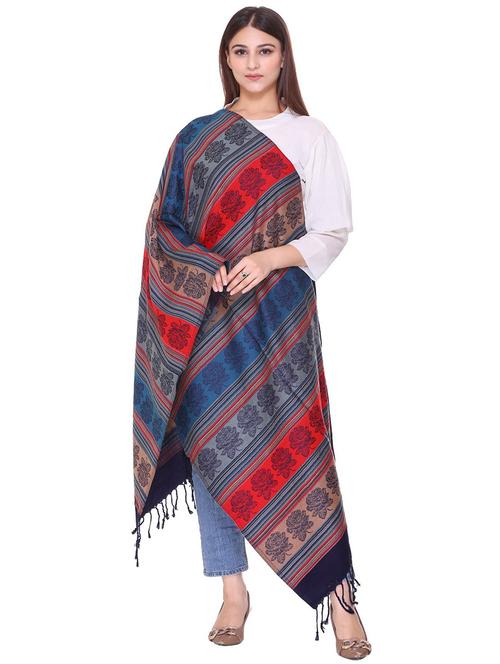 manbhav self design jamavar shawl - 20426113 - Very Small Image - 1