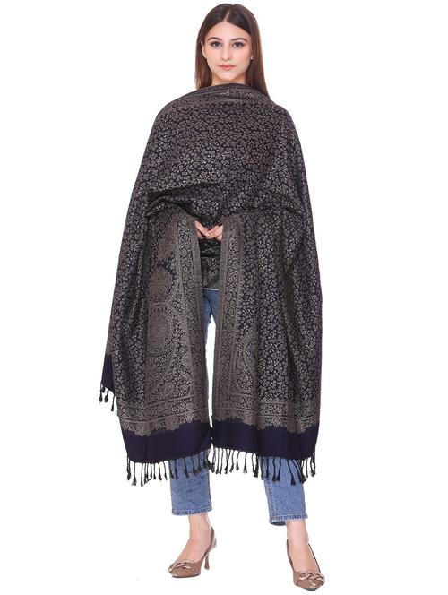 manbhav self design jamavar shawl - 20426141 - Very Small Image - 1