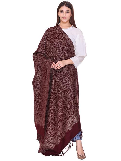 manbhav self design jamavar shawl - 20426151 - Very Small Image - 1