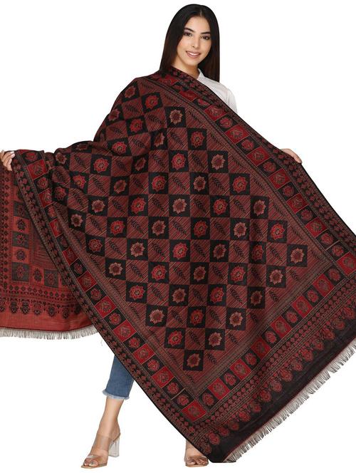 manbhav self design jamavar shawl - 20426183 - Very Small Image - 1
