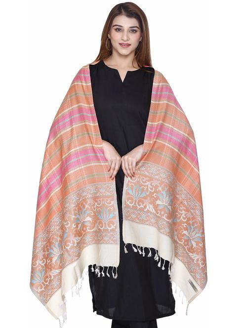 manbhav self design jamavar shawl - 20426313 - Very Small Image - 1