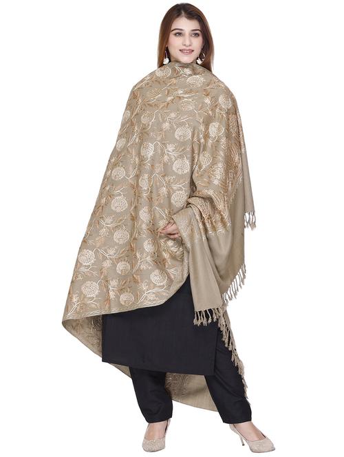 manbhav self design acrylic jamavar shawl - 20426343 - Very Small Image - 1