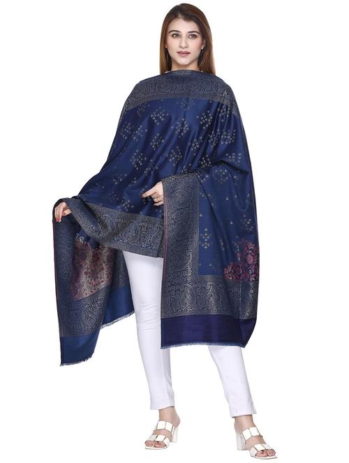 manbhav self design acrylic jamavar shawl - 20426350 - Very Small Image - 1