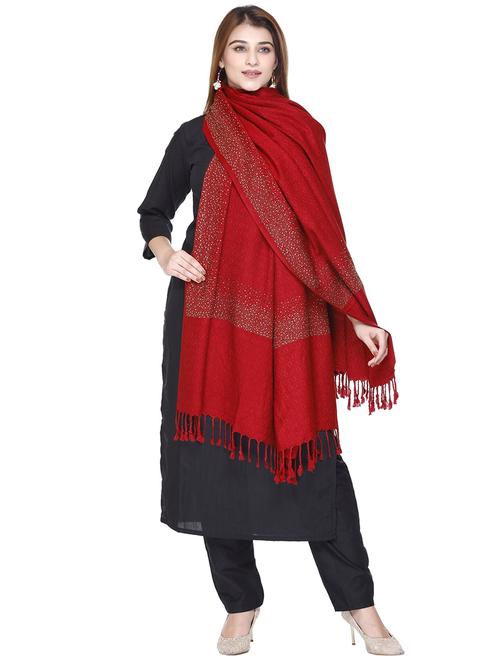 manbhav self design acrylic jamavar shawl - 20426351 - Very Small Image - 1
