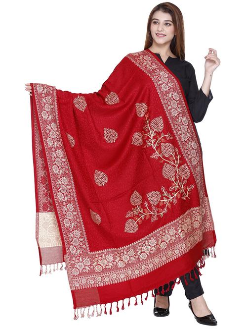 manbhav self design acrylic jamavar shawl - 20426373 - Very Small Image - 1