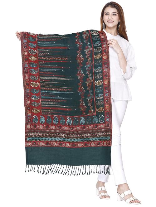manbhav self design acrylic jamavar shawl - 20426383 - Very Small Image - 1