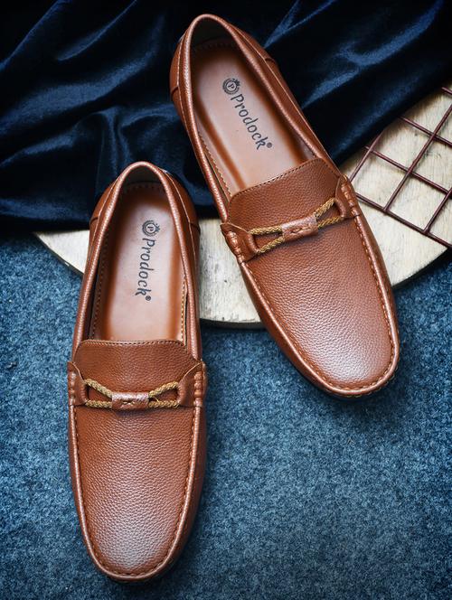 men solid tan slip on loafer - 20426972 - Very Small Image - 1