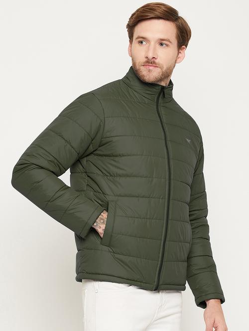 olive polyester quilted jacket - 20428734 - Very Small Image - 1